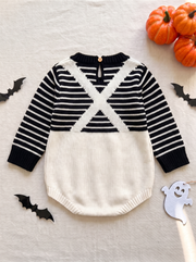 Personalised Halloween Skull Knit Romper