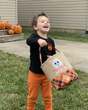 Personalised Embroidered Trick-or-Treat Basket