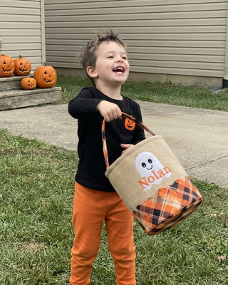 Personalised Embroidered Trick-or-Treat Basket