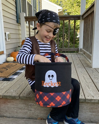 Personalised Embroidered Trick-or-Treat Basket