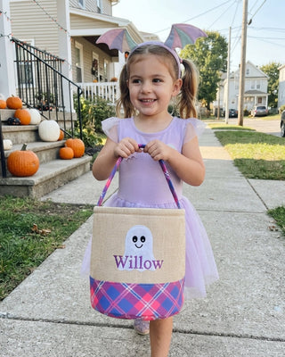Personalised Embroidered Trick-or-Treat Basket