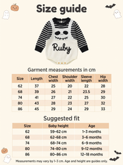 Personalised Halloween Skull Knit Romper