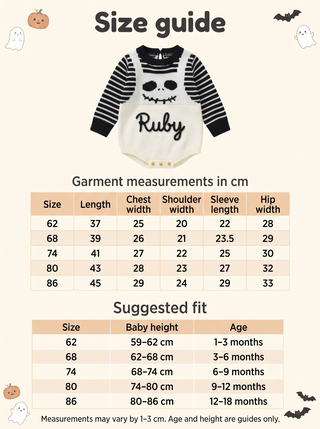 Personalised Halloween Skull Knit Romper