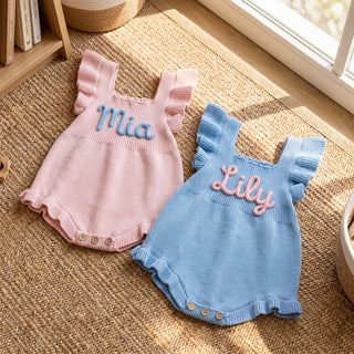 Personalised Yarn Baby Romper