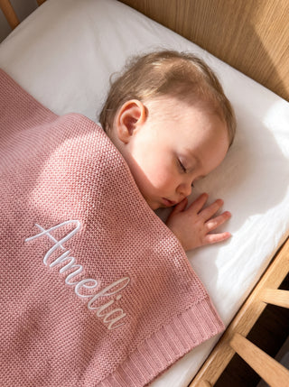 Personalised Embroidered Cotton Blanket