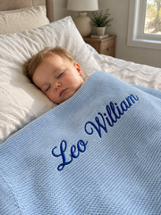 Personalised Embroidered Cotton Blanket
