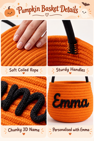 Personalised Trick-or-Treat Small Basket