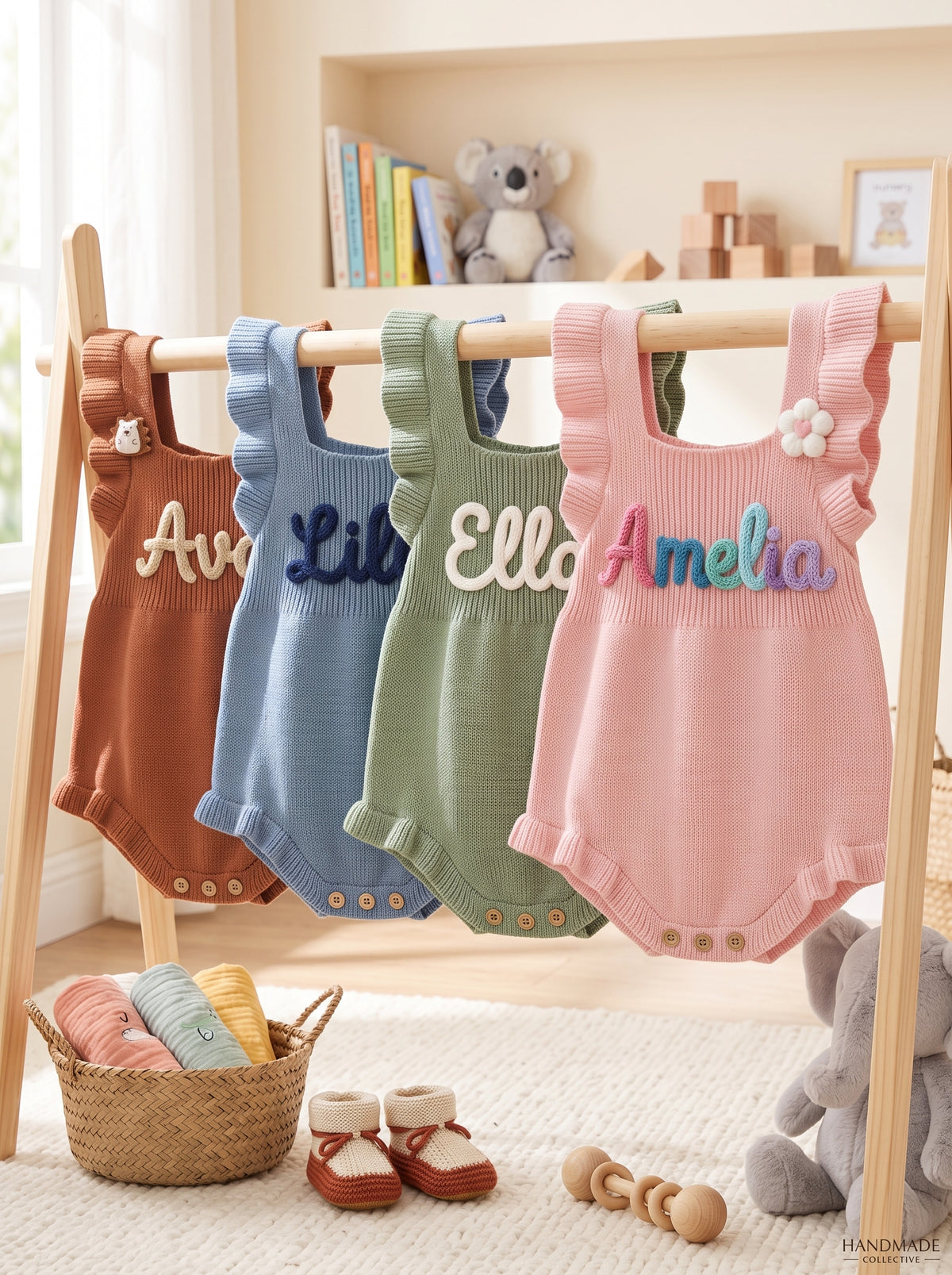 Personalised Yarn Baby Romper