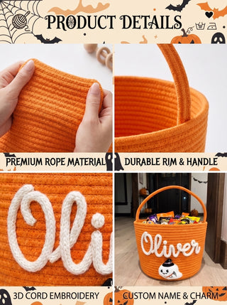 Personalised Trick-or-Treat Yarn Basket