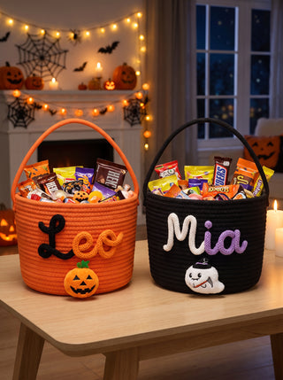 Personalised Trick-or-Treat Yarn Basket