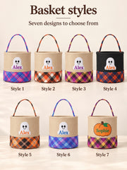 Personalised Embroidered Trick-or-Treat Basket
