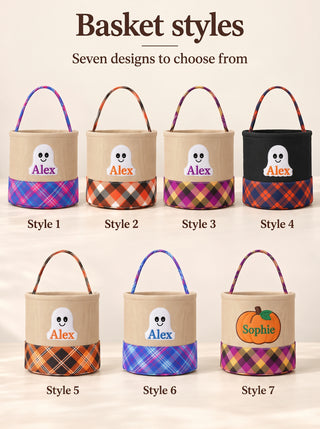 Personalised Embroidered Trick-or-Treat Basket