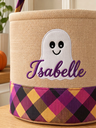 Personalised Embroidered Trick-or-Treat Basket