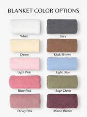 Personalised Embroidered Cotton Blanket