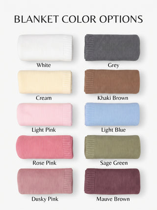 Personalised Embroidered Cotton Blanket