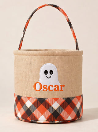 Personalised Embroidered Trick-or-Treat Basket