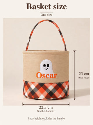 Personalised Embroidered Trick-or-Treat Basket