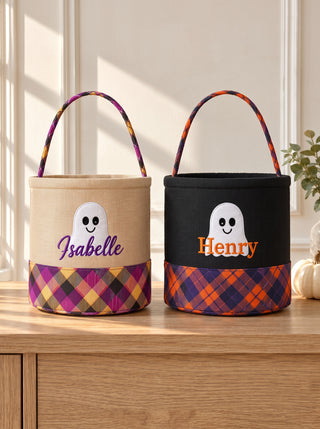 Personalised Embroidered Trick-or-Treat Basket