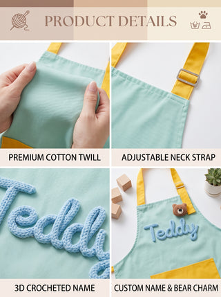 Personalised Kids Yarn Apron