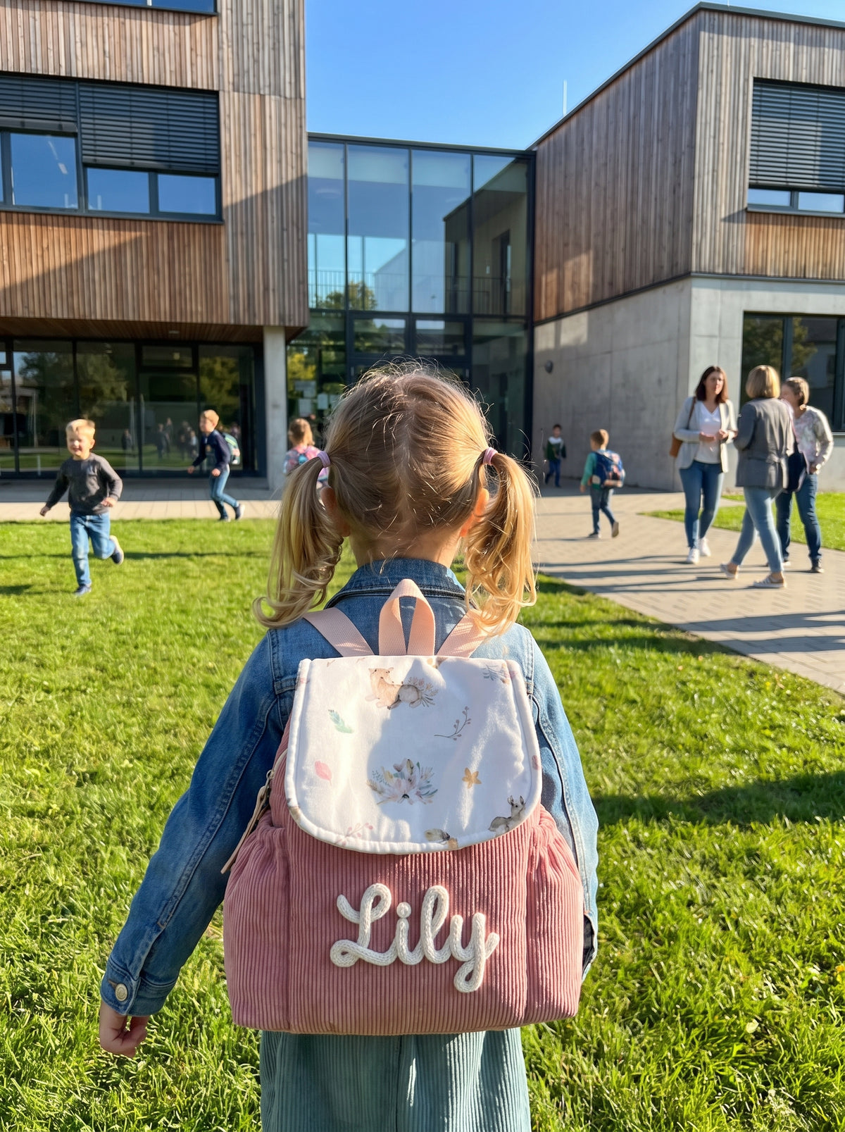 Personalised Yarn School Backback