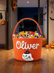 Personalised Trick-or-Treat Yarn Basket