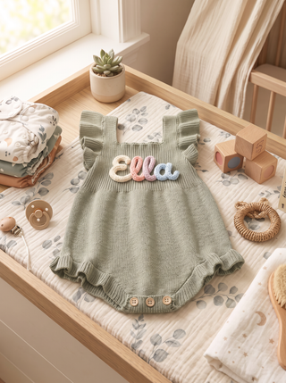 Personalised Yarn Baby Romper