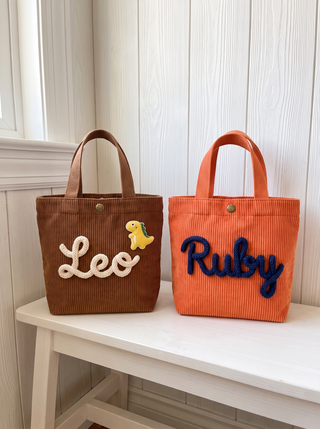 Personalised Corduroy Kids Tote Bag