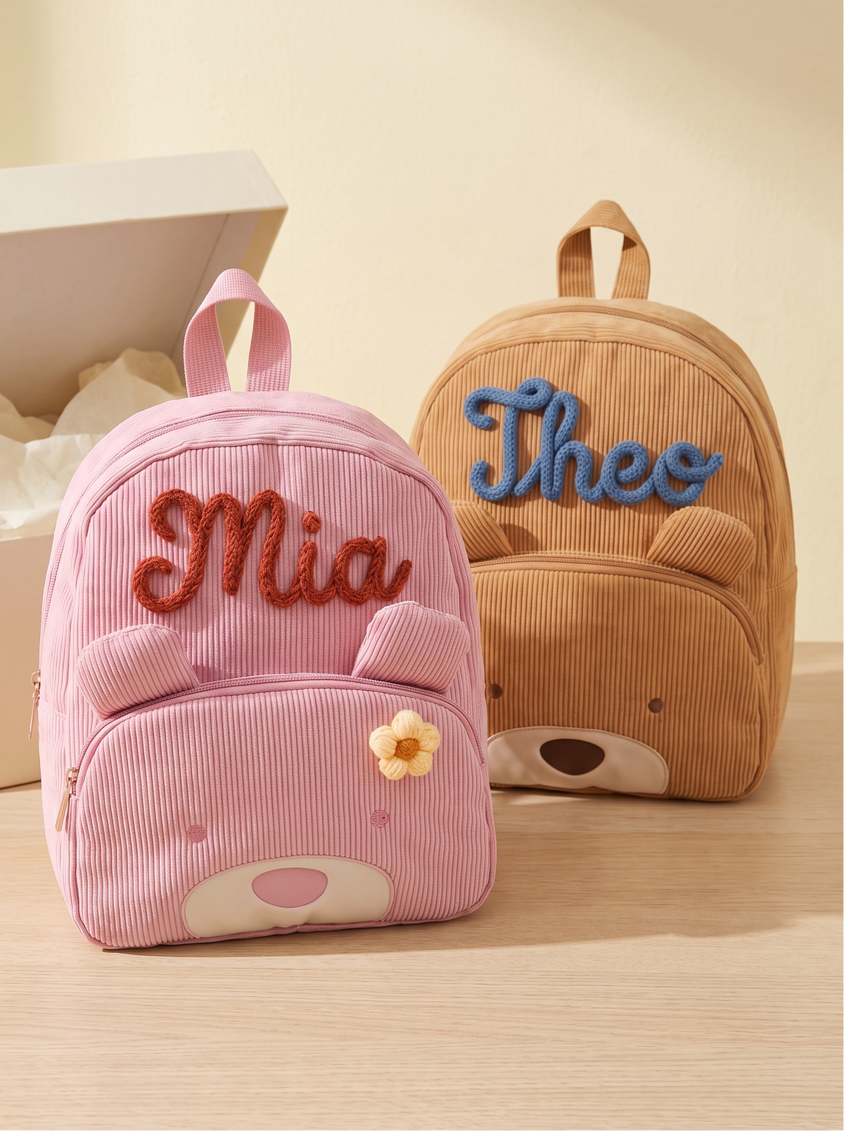 Personalised Corduroy Kids Backpack