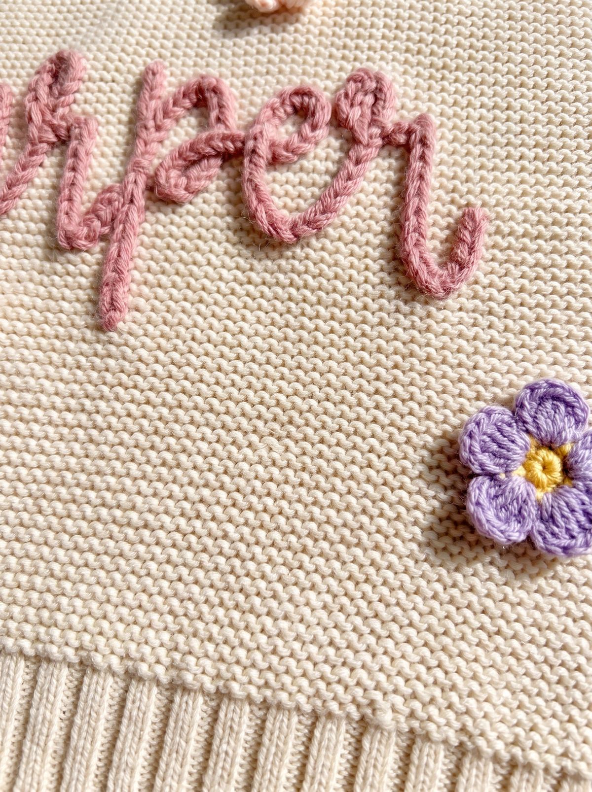 Personalised Knitted Baby Blanket
