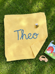 Personalised Knitted Baby Blanket