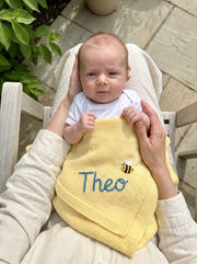 Personalised Knitted Baby Blanket