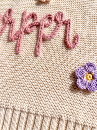 Personalised Knitted Baby Blanket