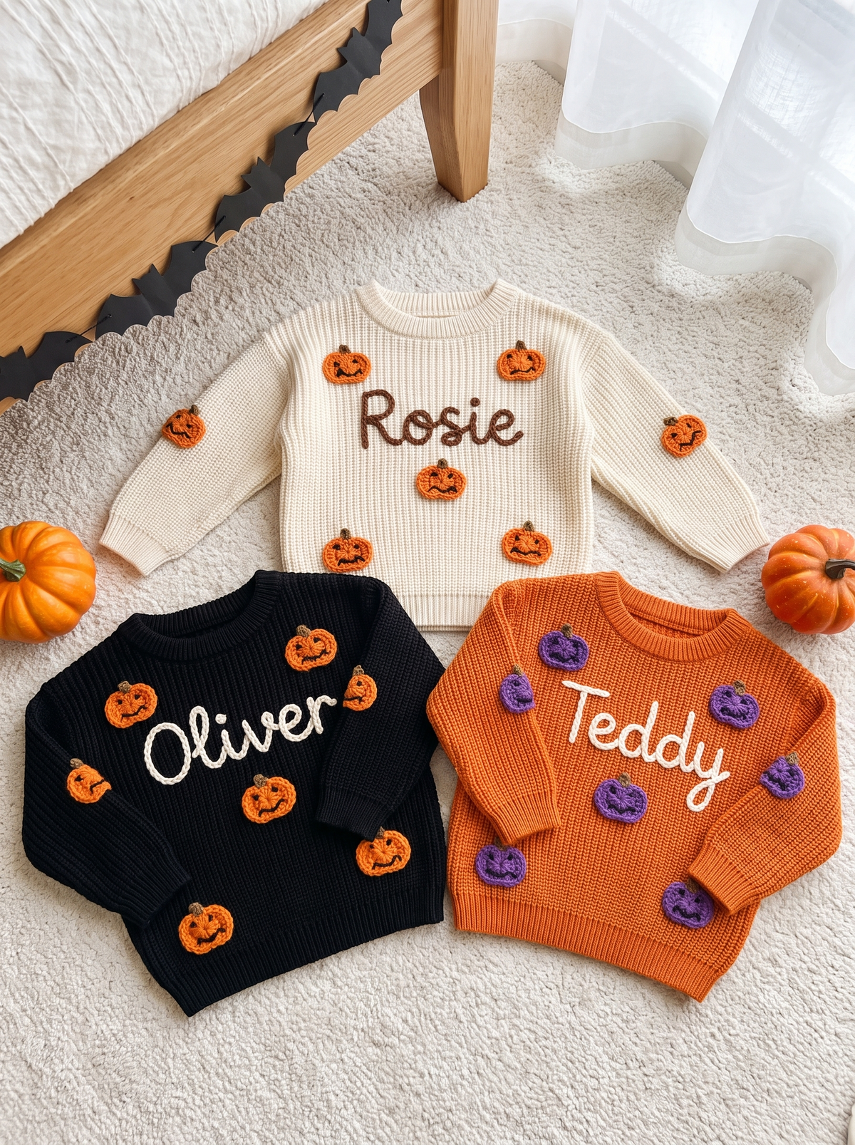Personalised Halloween Pumpkin Sweater