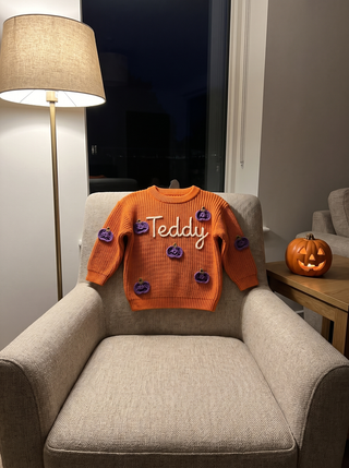 Personalised Halloween Pumpkin Sweater
