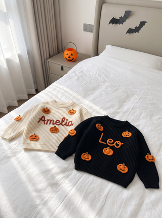Personalised Halloween Pumpkin Sweater