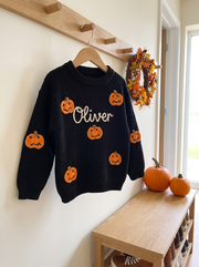 Personalised Halloween Pumpkin Sweater