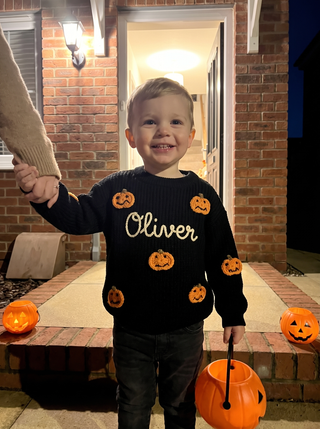 Personalised Halloween Pumpkin Sweater