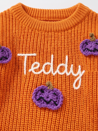 Personalised Halloween Pumpkin Sweater