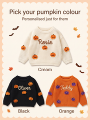 Personalised Halloween Pumpkin Sweater