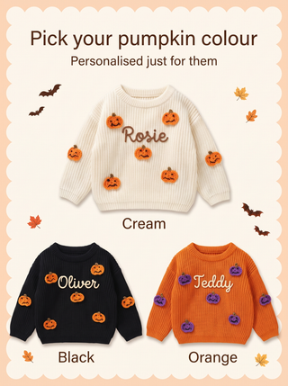 Personalised Halloween Pumpkin Sweater